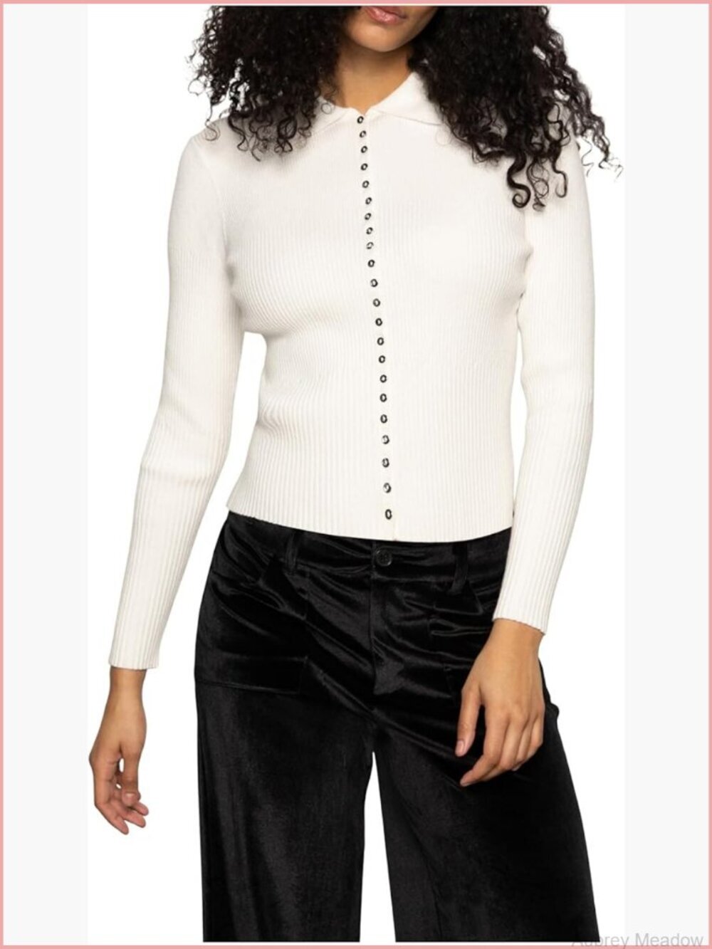 Button Down Variegated Cardigan Sweater Long Sleeve Classic Fit